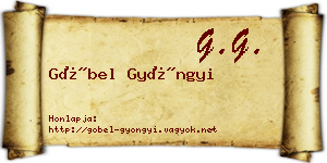 Göbel Gyöngyi névjegykártya