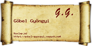 Göbel Gyöngyi névjegykártya